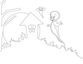 Casper black and white vector