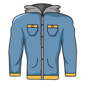 Blue hoodie clipart