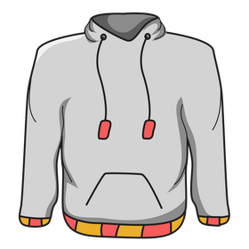 Grey hoodie clipart