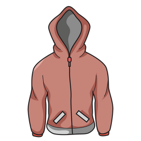 Zip up hoodie clipart