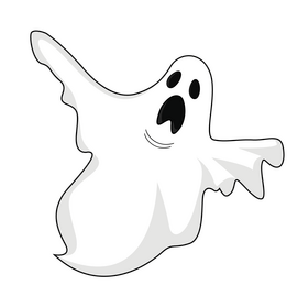 Horror ghost character clipart
