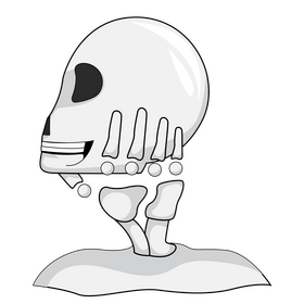 Horror skeleton clipart