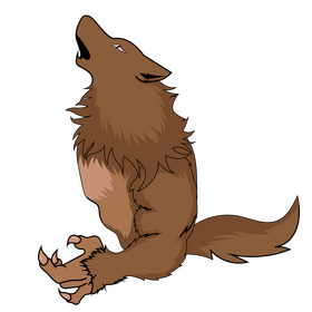 Horror werewolf clipart