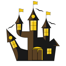 Horror haunted house clipart