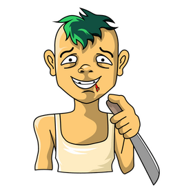 Horror psychopath character clipart
