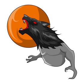 Horror werewolf character clipart