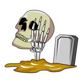 Horror skeleton clipart