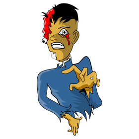 Horror zombie character clipart