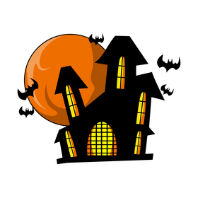 Horror haunted house clipart