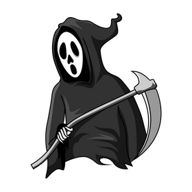 Horror grim reaper character clipart