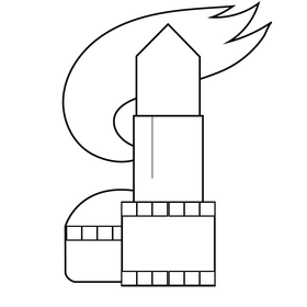 Matte lipstick black and white clipart