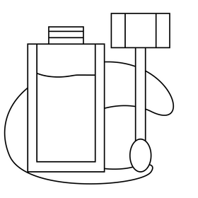 Red lipstick black and white clipart