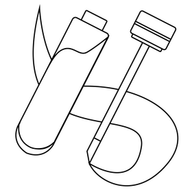 Liquid lipstick drawing black and white clipart