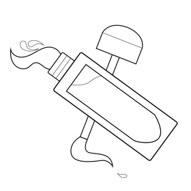 Nail polish black and white clipart