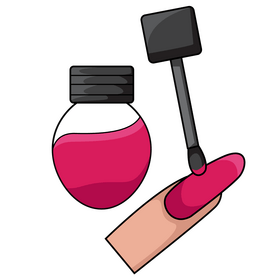 Manicure nail polish clipart