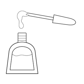 Nail polish black and white clipart