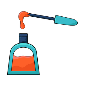 Orange nail polish clipart
