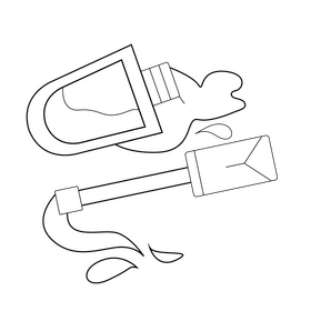 Nail polish black and white clipart