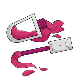 Pink nail polish clipart