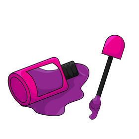 Purple nail polish clipart