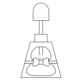 Nail polish black and white clipart