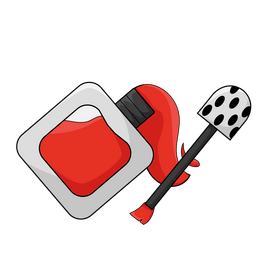 Red nail polish clipart
