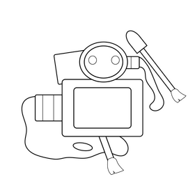 Nail polish black and white clipart