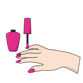 Nail polish manicure clipart