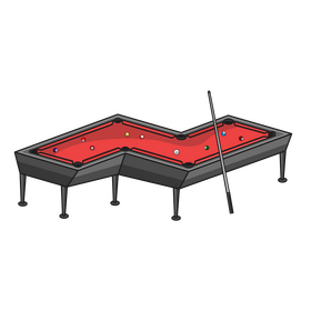 Pool table zig zag clipart