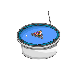 Pool table round clipart