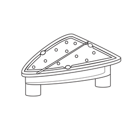 Pool table triangle black and white clipart