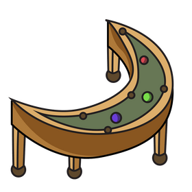 Crescent pool table clipart