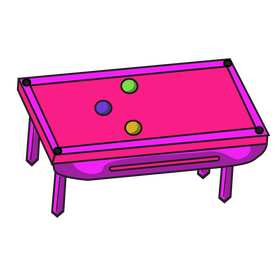 Steel pool table clipart