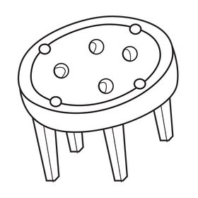 Circle pool table black and white clipart