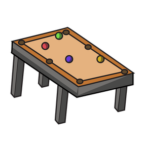 Wood pool table clipart