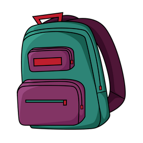 School bag illustration clipart