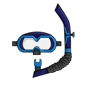 Professional snorkel clipart