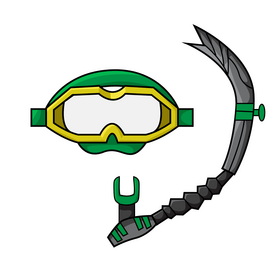 Diving snorkel clipart