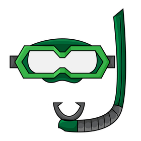 Classic snorkel clipart