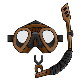 Diver snorkel clipart