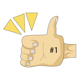 Thumbs up finger foam clipart