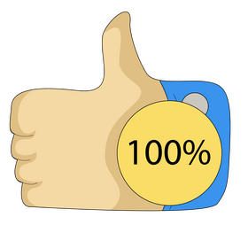 Thumbs up success clipart