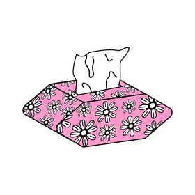 Tissue box floral clipart