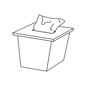 Tissue box black and white clipart