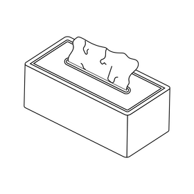Tissue box black and white clipart