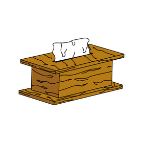 Tissue box wooden clipart
