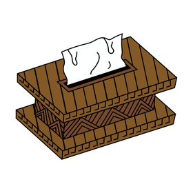 Tissue box wooden clipart