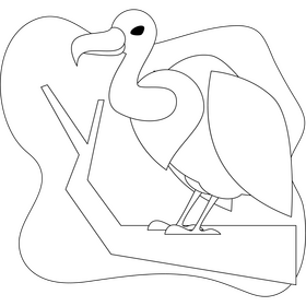 Vulture drawing black and white clipart