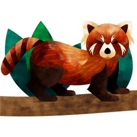 Red panda vector