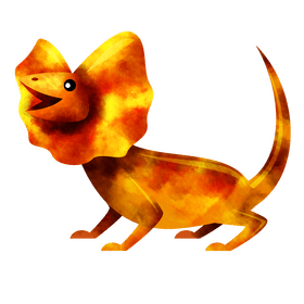 Frilled lizard clipart